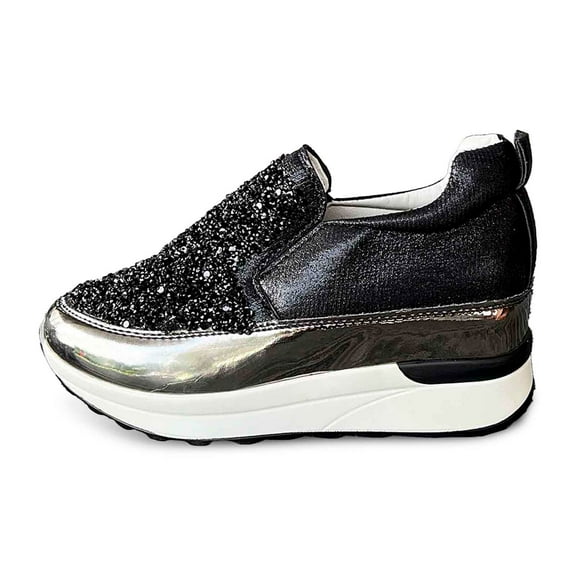 Xiaoxatg Stylish Women's Casual Shoes for Daily Wear Elegant Design Ideal for Denim Outfits Comfortable High Heel Footwear for Summer Activities 9 Black