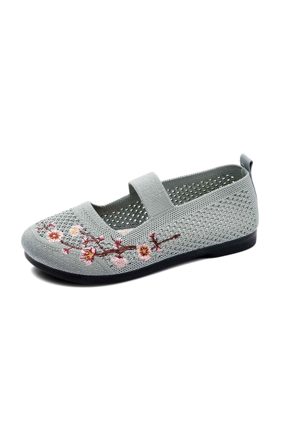 Stylish Women's Casual Shoes - Embroidered Flat Footwear for Everyday Comfort Breathable Design for All Seasons and Casual Attire 7 Green