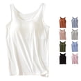 thumbnail image 1 of Xiaoxatg Tank Tops for Women, Women's Tanks Built-In Bra Casual Sleeveless Camisole for Summer Comfort and Easy Everyday Wear White S, 1 of 4