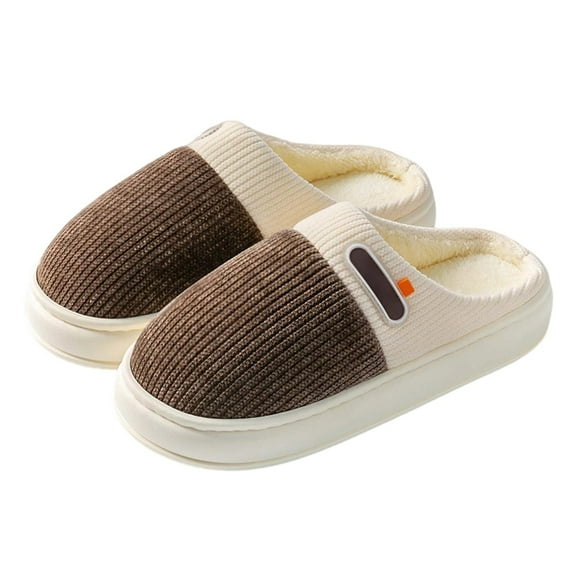 Xiaoxatg Warm Thick Sole Slippers for Women Ideal for Home Use in Autumn and Winter Season 9 Coffee