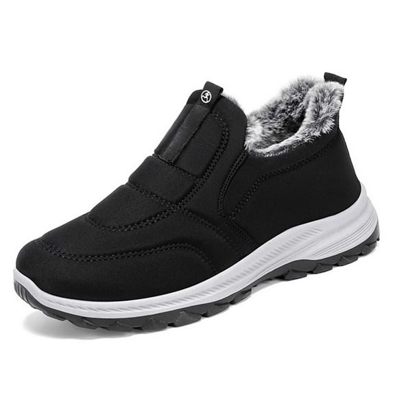 Xiaoxatg Winter Style Sneakers for Women - Warm Comfortable Thick Boots Athletic Footwear for Various Activities 7.5 Black
