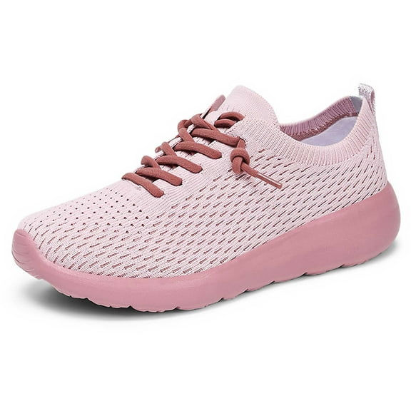 Xiaoxatg Women's Breathable Casual Sneakers Comfortable Soft Sole Footwear for Everyday Running Sports Travel and Leisure Activities 6.5 Pink
