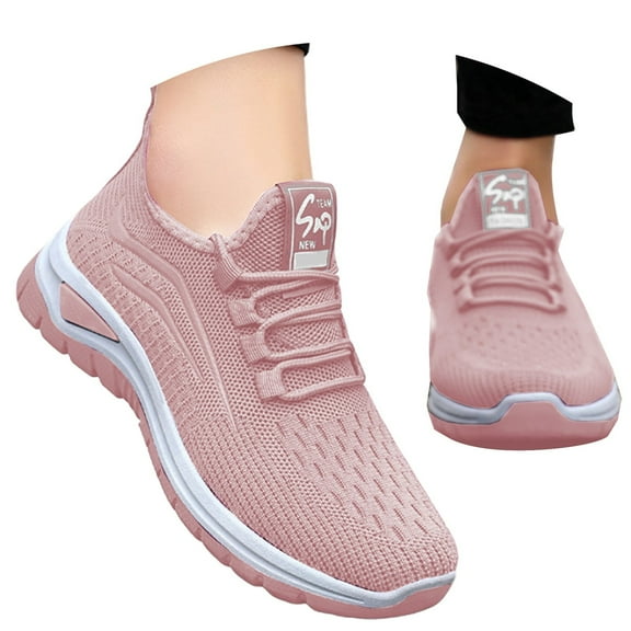 Xiaoxatg Women's Breathable On Sneakers Comfortable Athletic Footwear Ideal for Gym Outdoor Activities Casual Walks and Travel 7.5 Light Pink