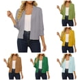 thumbnail image 1 of Xiaoxatg Women's Cardigan | Elegant 3/4 Sleeve Knit Cardigan with Slim Fit Open Front Outerwear for Women Grey XL, 1 of 6