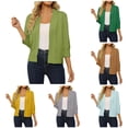 thumbnail image 1 of Xiaoxatg Women's Cardigan | Elegant 3/4 Sleeve Knit Cardigan with Slim Fit Open Front Outerwear for Women Light Green XL, 1 of 6