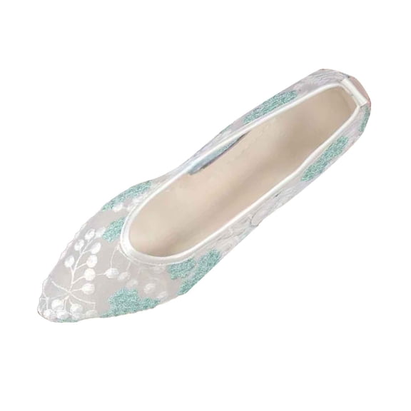 Xiaoxatg Women's Casual On Shoes Comfortable Loafers for Daily Wear Spring Summer Fall Lightweight Walking Footwear 6.5 Green