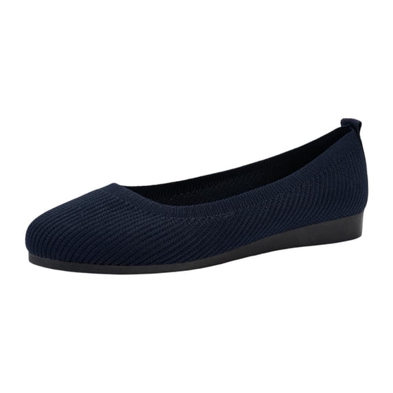 Xiaoxatg Women's Casual Shoes Ballerina On Non- Trainers Comfortable Breathable Sporty for Women 8 Dark Blue
