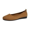 thumbnail image 1 of Xiaoxatg Women's Casual Shoes Ballerina On Trainers Comfortable Breathable Summer Sporty Women Flat Footwear for Daily Wear 7.5 Brown, 1 of 7