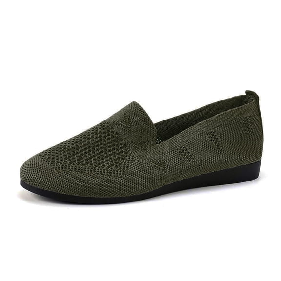 Xiaoxatg Women's Casual Shoes - Breathable and Comfortable Cloth Footwear Featuring Stylish Mesh Design for Everyday Wear 6 Army Green