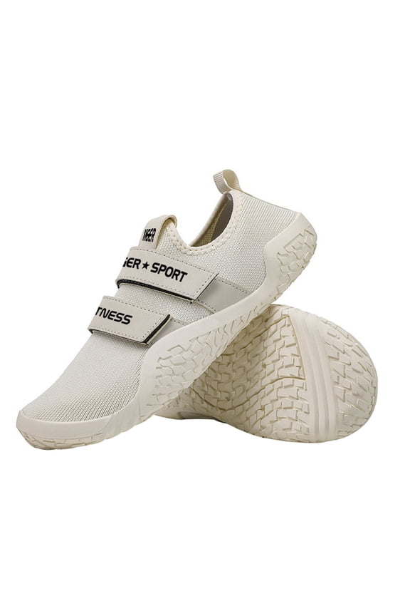 Women's Casual Shoes - Comfortable Low Heeled Footwear with Hook and Loop Closure for Daily Wear - Ideal Spring and Summer Fashion Solution 8.5 Beige