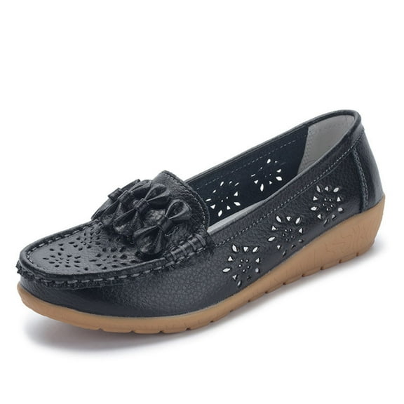 Xiaoxatg Women's Casual Shoes Comfortable -On Breathable Soft Sole Lightweight Canvas Shoes for Everyday Wear 5.5 Black