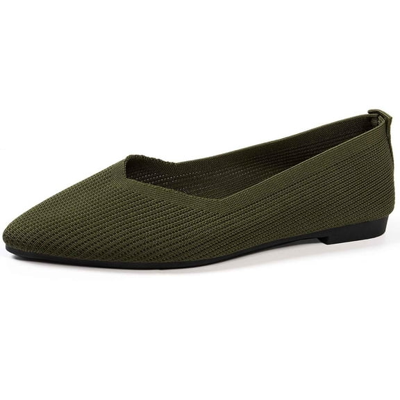 Xiaoxatg Women’s Casual Shoes for Everyday Style and Comfort - On Design Versatile for Activities All Season Footwear Flat Sole with Full Toe Coverage 9 Army Green