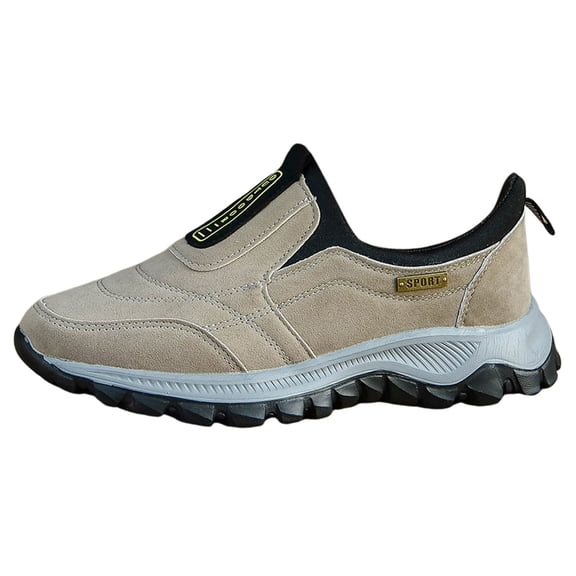Xiaoxatg Women's Casual Shoes Large Size Outdoor Walking On Soft Soled Stylish Footwear Designed for All Seasons 6.5 Khaki