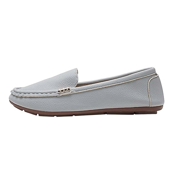 Xiaoxatg Women's Casual Shoes Mom Shoes Foot Stirrup Solid Color Flat Bottom Comfort for Everyday Use 6.5 Grey