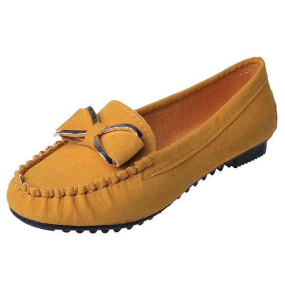 Xiaoxatg Women's Casual Shoes - -On Breathable Design with Bowknot Ideal for Daily Wear and Comfort 6 Yellow