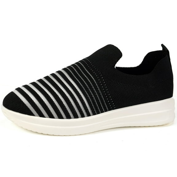 Xiaoxatg Women's Casual Shoes Thick Leisure Breathable Fashion Soled Outdoor Footwear for Stylish Pursuits 8 Black