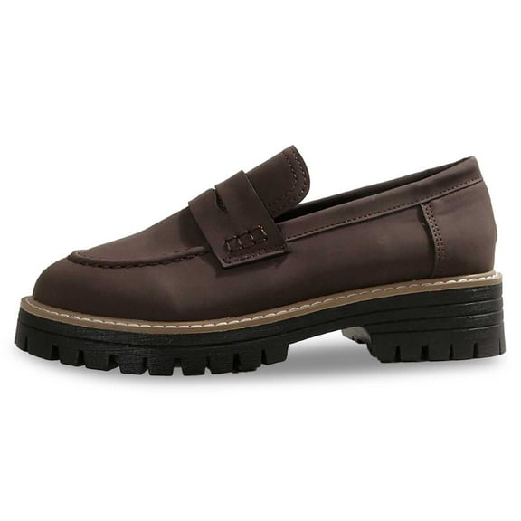 Xiaoxatg Women's Casual Shoes Thick Sole On Footwear for Daily Use for Spring and Summer Seasons Comfortable and Stylish for Every Occasion 5.5 Coffee