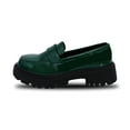 thumbnail image 1 of Xiaoxatg Women's Casual Shoes Thick Soled Leather On Footwear for 8.5 Green, 1 of 8