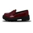 thumbnail image 1 of Xiaoxatg Women's Casual Shoes Thick Soled Leather On Footwear for 9 Wine, 1 of 8