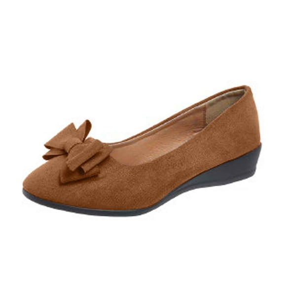 Xiaoxatg Women's Casual Shoes for Everyday Wear - Stylish -On Design Suitable for Work Dates - Versatile Footwear Ideal for All Seasons 6.5 Brown