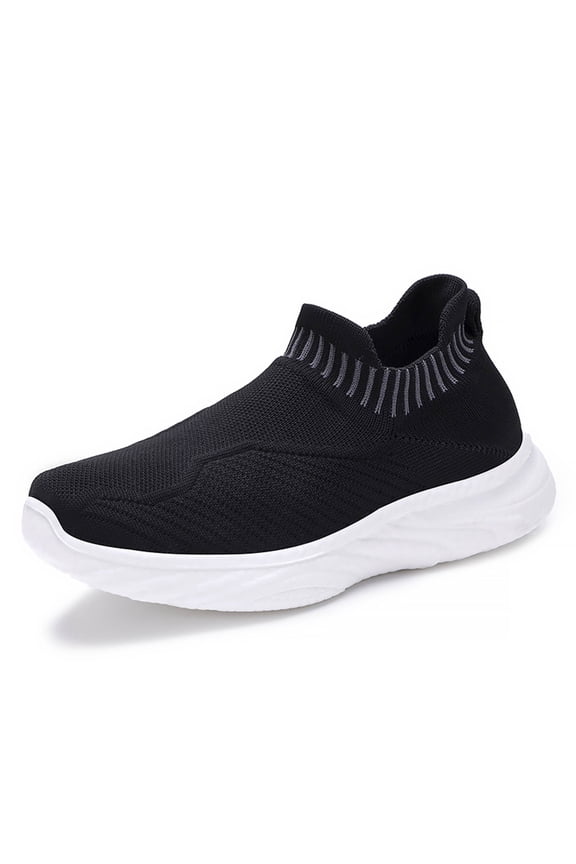 Women's Casual Walking Sneakers Breathable Mesh On Lightweight Athletic Shoes Comfortable Flat Sole Footwear for Everyday Wear and Travel Activities 8 Black