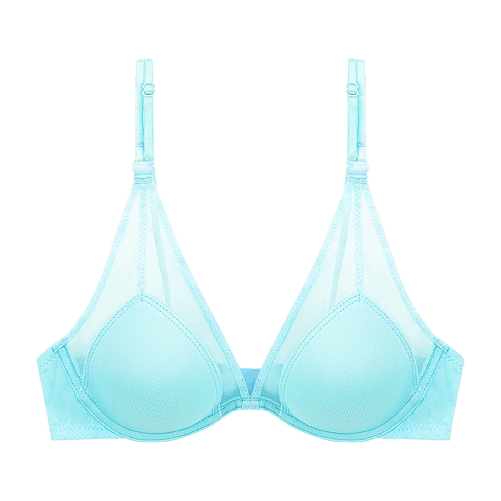 High Neck Lace Sheer Mesh Backless Bra Underwear Set
