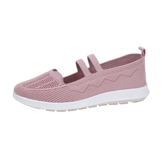 Xiaoxatg Women's Comfortable Casual -On Shoes Soft Sole Lightweight Breathable Canvas Footwear for Everyday Use and Travel 7 Pink