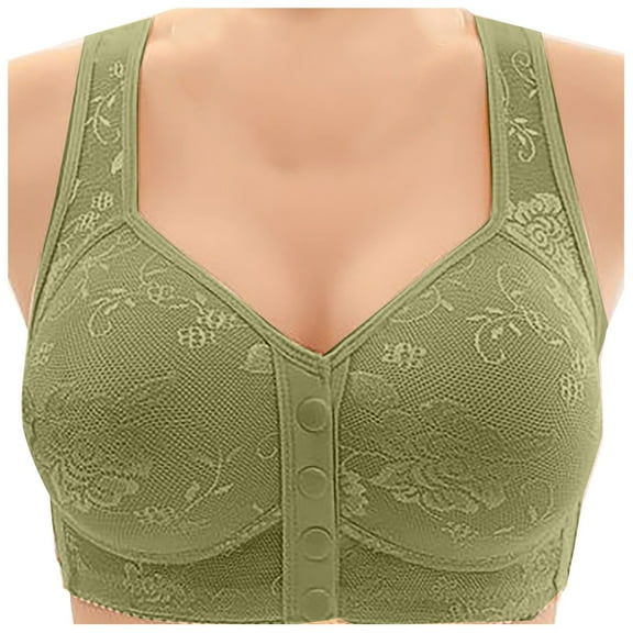 Xiaoxatg Women's Front Button Up With A Non Underwire Plus Size Vest Push Up Bra The Bra