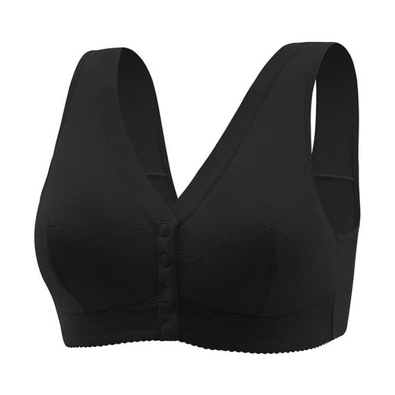 Xiaoxatg Women's Front Side Buckle Lace Edge Without Steel Ring Movement Seamless Gathering Adjustment Yoga Sleep Large Bra Womens Compression Sports Bra