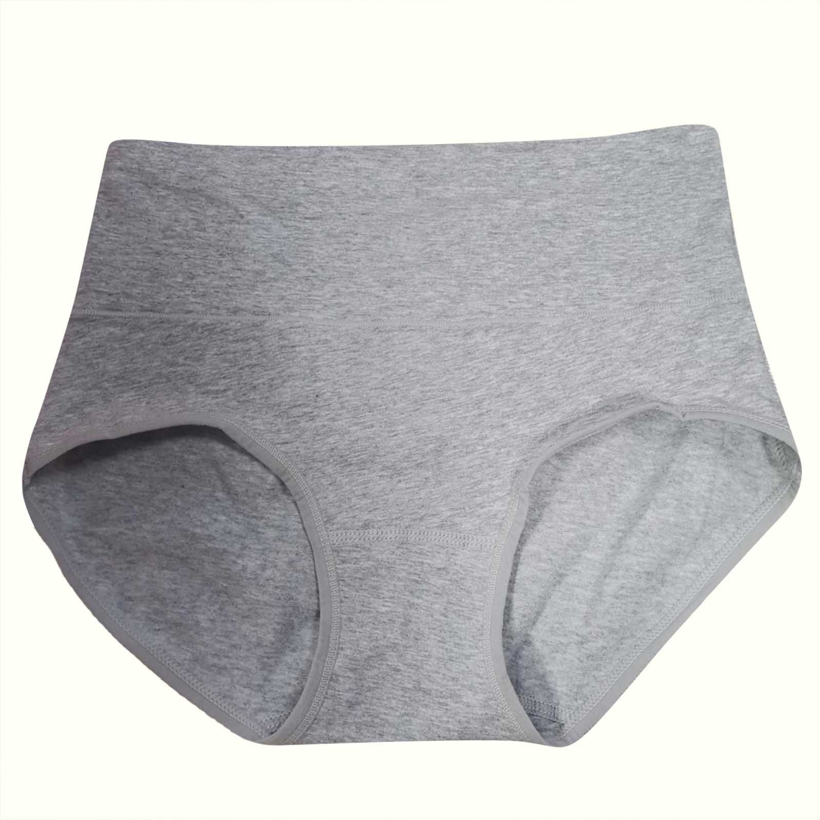 Xiaoxatg Women's Panties High Waisted Plus Size Solid Color Briefs
