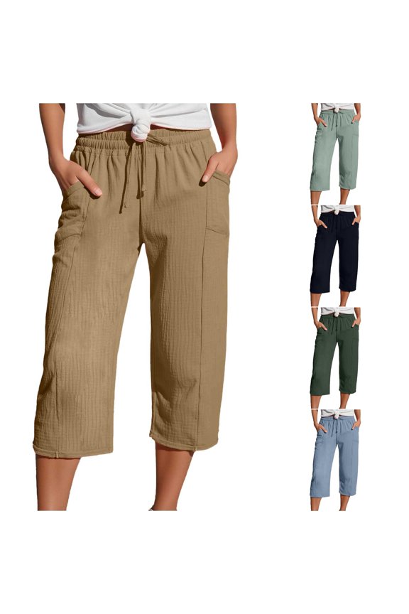Women's Pants, Women's Casual Pants Effortless Straight Leg High Waist Trousers Designed for Comfort and Versatility Khaki S