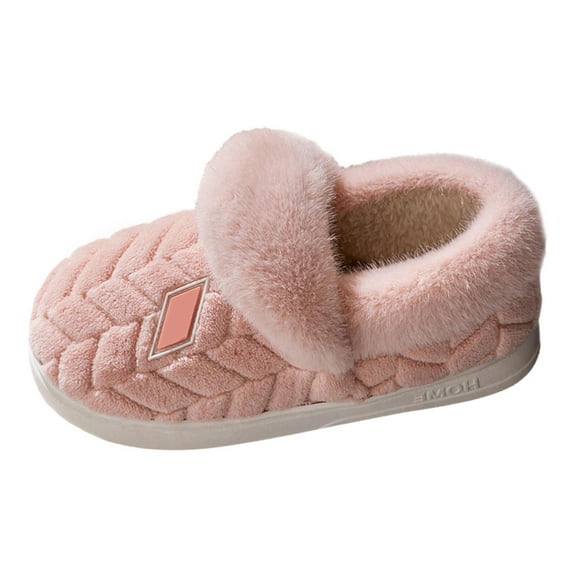 Xiaoxatg Women's Slippers Winter Package Non- Thickened Home Indoor Footwear for Comfort and Warmth 8 Pink