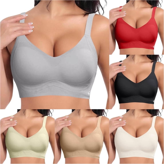 Xiaoxatg Women's Sports Bras Seamless Front Yoga Bra Supportive Non Padded Sports Top with Side Coverage and Back Design Blue XXL