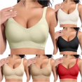 thumbnail image 1 of Xiaoxatg Women's Sports Bras Seamless Front Yoga Bra Supportive Non Padded Sports Top with Side Coverage and Back Design Green XL, 1 of 4
