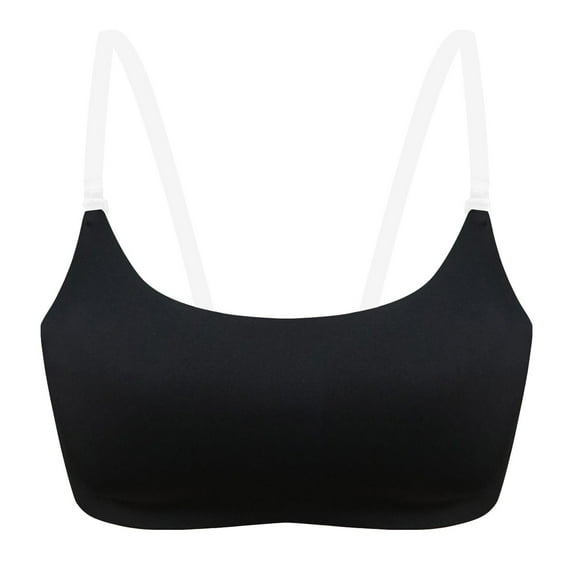 Xiaoxatg Women's Transparent Shoulder Strap Backless Underwire Bra Sports Bras for Women Pack