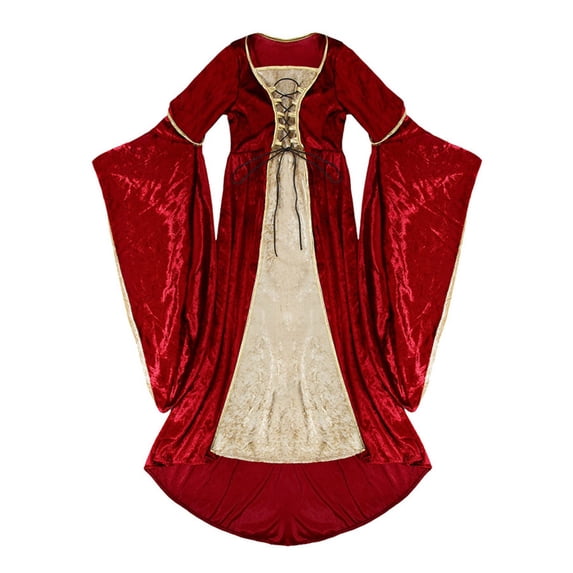 Xiaoxatg Womens Halloween Elegant Cosplay Dress Halloween Performance Gown Little Red Riding Hood Outfit Red XL