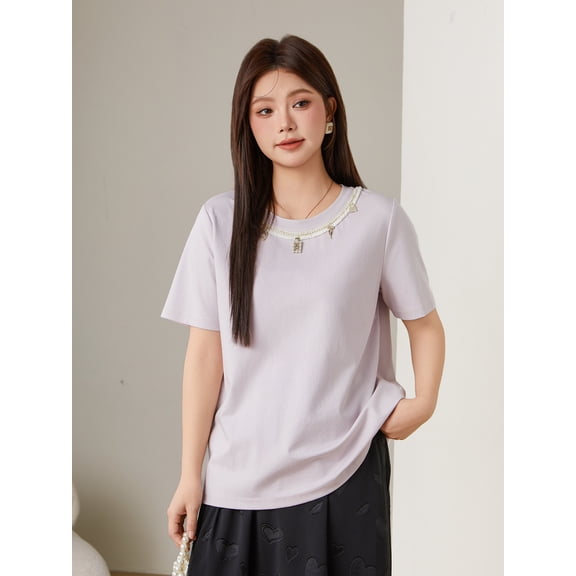Xiaoxiangfeng Luxury Decorative Ribbon T-Shirt