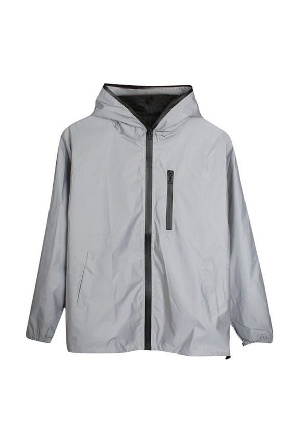 Reflective Jacket Men/women Harajuku Windbreaker Jackets Hooded Streetwear Coat 4x Jacket for Men Big And Tall