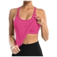 thumbnail image 1 of Xiaoxuuuu Ribbed Workout Tank Tops For Women With Built In Bra Tight Racerback Scoop Neck Athletic Top 3xl Maternity Clothes, 1 of 7