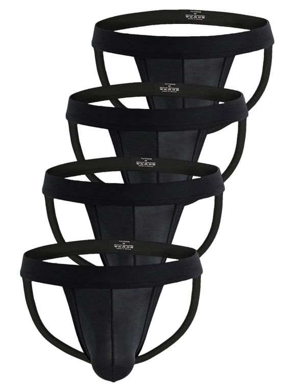 Men's Briefs Jockstrap Underwear Black/4pack M