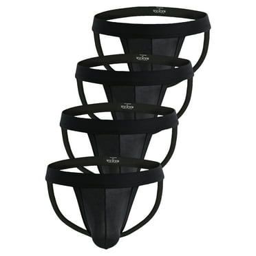 Xidunhg Men's Athletic Briefs Jockstrap Underwear Black/4pack XXL