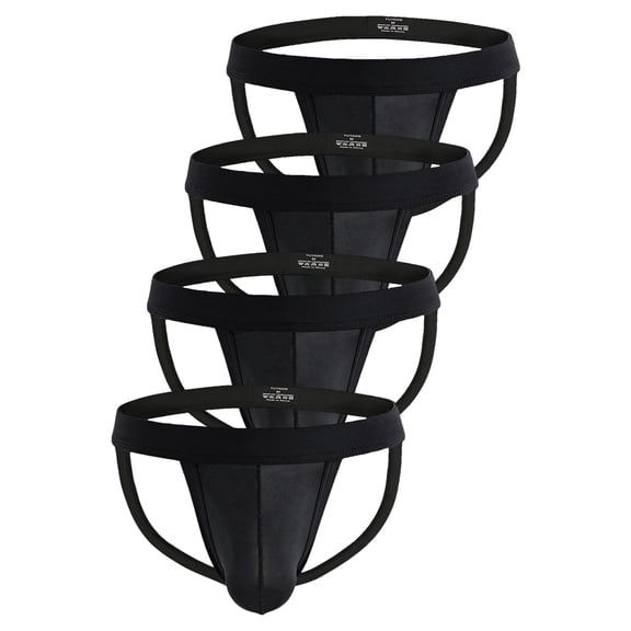 Xidunhg Men's Briefs Jockstrap Underwear Black/4pack XXL
