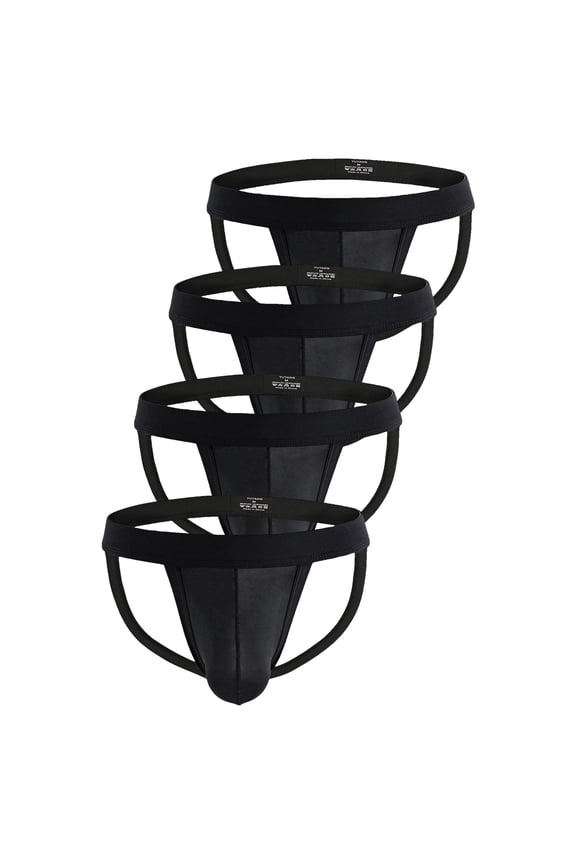 Men's Briefs Jockstrap Underwear Black/4pack XXL