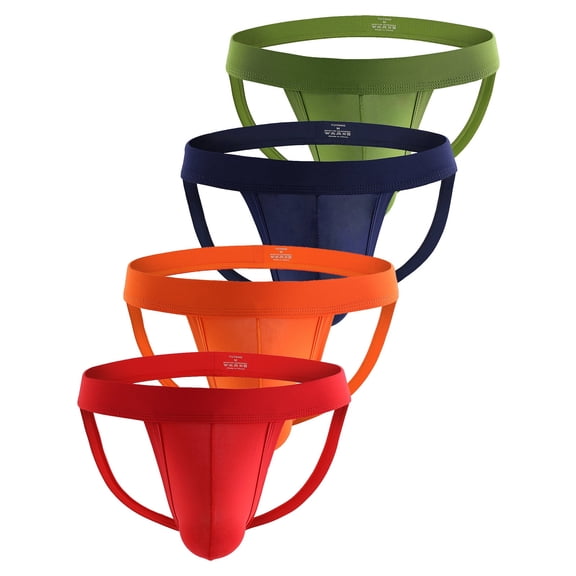 Xidunhg Men's Briefs Jockstrap Underwear Multi02/4pack L
