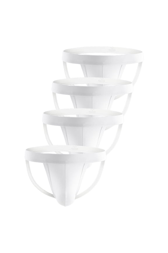 Men's Briefs Jockstrap Underwear White/4pack L