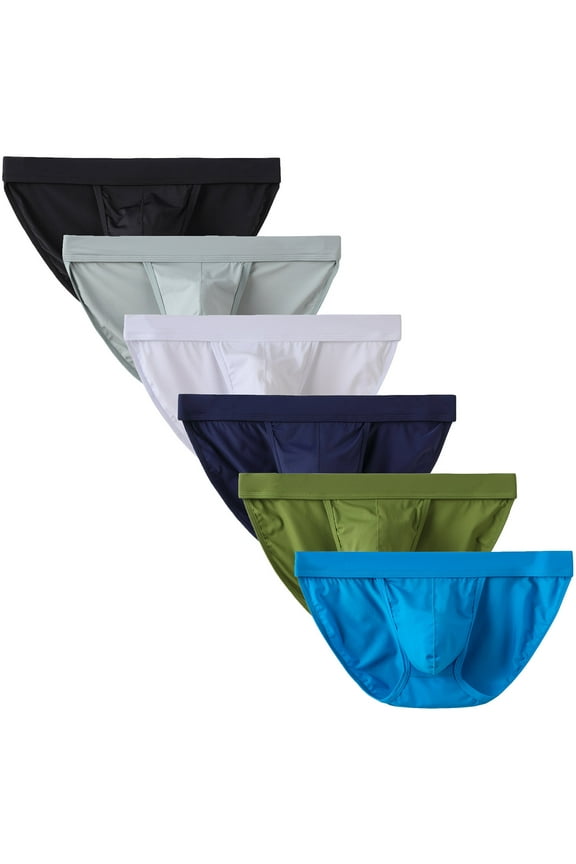 Men's Briefs Low Rise Soft Bikini Underwear 6pack S