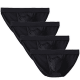 Lopw Rise Xidunhg Men's Briefs Low Rise Soft Bikini Underwear Black/4pack M ...