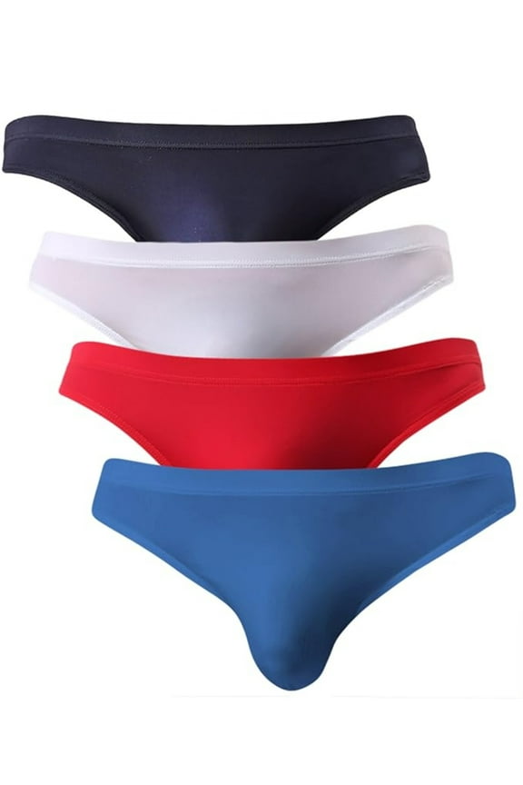 Men's Briefs Multipack Bikini Silk Breathable Underwear 4pack XL