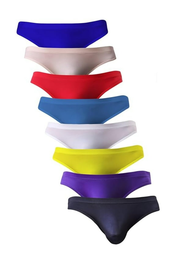 Men's Briefs Multipack Bikini Silk Breathable Underwear 8pack M