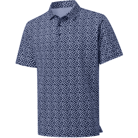 Xidunhg Men's Golf Polo Shirts Short Sleeve Print Performance Moisture Wicking Dry Fit Outdoor Golf Shirts for Men